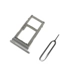 Cemobile Single SIM Card Tray Micro SD Holder Slot Replacement with Waterproof Sealing Gasket Ring for Samsung Galaxy S10/S10 Plus G973 G975 (Single SIM model ONLY) + SIM Tray Open Eject Pin (Silver)
