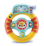 VTech Baby Roar & Explore Wheel, Interactive Baby Toy with Phrases, Songs and Lights, Sensory Toy for Babies, Attaches to Pushchairs and Car Seats, Roleplay Steering Wheel, 3 Months +, English Version