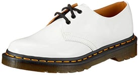 Dr. Martens Women's 3 Eye Shoe Oxford, White Patent Lamper, 7 UK