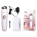 Wahl Épilateur pour le visage, épilation du visage pour femmes, épilateur pour la lèvre supérieure, les joues et le menton, rasoir rotatif. Remove Peach Fuzz, épilation indolore, tondeuse rechargeable
