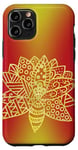 Coque pour iPhone 11 Pro Lotus Doré Fleur Jaune Arc en Ciel Rose Rouge Orange Ombre