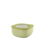 Guzzini - Kitchen Active Design, STORE&MORE BIO, Shallow Airtight Fridge/Freezer/Microwave Containers (M) - Avocado Green, 16 x16 x h7,8 cm | 975 cc - 170720253