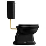 Lavabo Retro LOW Toalett 455x705 mm, Messing/P-lås, Blank Sort - 321306PBSM