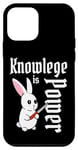 iPhone 12 mini Knowledge Is Power Cute Kawaii Cartoon Bunny Rabbit Knife Case