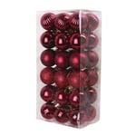 36pcs Christmas Balls Party Home Xmas-tree Hanging Ornaments Wine Red