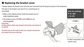 Shimano GRX Di2 ST-RX815 Bracket Cover Set Lever Hood Set, Black