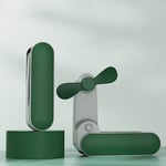 Rawrr Mini ventilateur USB, ventilateur portatif à piles, silencieux, rechargeable, petit ventilateur de bureau pliable (vert)