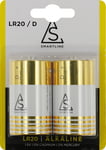 Batteri alkaliskt L20/D 1,5V 2-pack