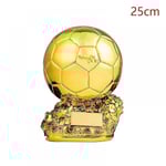Europeisk fotboll Golden Ball Trophy Souvenir Fotbollstävling Pris Fans Present  (YJD) 25CM