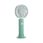 Handheld USB electric mini portable outdoor indoor small fan, adjustable three speed, suitable for home and travel（green）