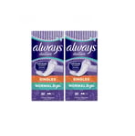 Always Dailies Normal Individually Wrapped Panty Liners 20 Pads x 2