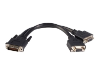 StarTech.com DMS 59 to VGA Splitter - 8in - DMS 59 to 2x VGA - Y Cable - Monitor Splitter Cable - DMS 59 Cable - DMS 59 to VGA Adapter (DMSVGAVGA1) - VGA-kabel - HD-15 (VGA) (hona) till DMS-59 (hane) - 20 cm - svart