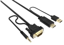 VISION 2 Metre Professional HDMI to VGA Cable - TC 2MHDMIVGA/BL