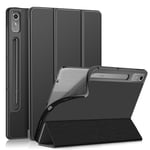 JT Berlin Étui de Protection pour Lenovo Tab P12 (12,7") (Compatible Lenovo Tab Pen Plus, Fonction Veille/réveil), Noir