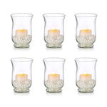 Glass Votive Candle Holders, 6 Pcs Pillar Candle Holder Bulk for 2 x 4 Inches Candles, Floating Candle Holders, Wedding Centerpieces for Birthday, Spa, Aromatherapy, Meditation, Parties