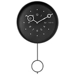 Horloge Murale 35x60x5cm-Pendule-Noir-Métal-NeXtime Loop