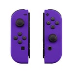 eXtremeRate Soft Touch Grip Purple Joy con Handheld Controller Housing with Full Set Buttons, DIY Replacement Shell Case for Nintendo Switch Joycon & Switch OLED Joy con – Console Shell NOT Included