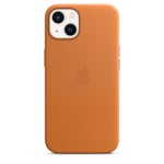 Apple iPhone 13 Leather Case with MagSafe - Golden Brown Made with High Quality & Supple Leather