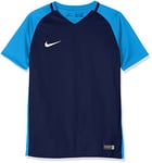 Nike Trophy III Youth SS Maillot Mixte Enfant, Midnight Navy/Lt Photo Blue/Lt Photo Blue/Blanc, FR : XS (Taille Fabricant : XS)