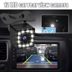 12 Led Hd Car Rear View Camera Auto Parking Reverse Backup Camer One Size