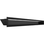KRATKI Grille de ventilation de cheminée LUFT 9x100 noir Slim