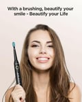 Fairywill Rechargeable Sonic Electric Toothbrush 7Heads Firm Bristles for Adults