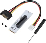 NGFF M.2 Key M to PCI-E 4X Adapter Card SATA Power Cable for All Windows System/Linux/Mac System.(Cable SATA)