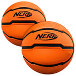Nerf Mini Ballons de Basket-Ball en Mousse – Ballons de Basket-Ball en Mousse d'intérieur et d'extérieur – 12,7 cm pour Mini paniers de Basket-Ball + au-Dessus de la Porte – 2 balles incluses – Mini