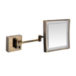 HGXC Wall Mount Makeup Mirror, 3X Magnification,360 Degree Swivel Rotation, Extendable Arm, Rechargeable Plug and Cordless