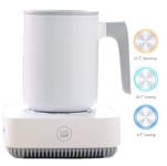 Kjzeex Coffee Warmer Cup Cooler Desktop 2in1, Coffee Tea Drinks Mug Warmer or Cooler Desktop, 31℉ - 46℉ Heating and Cooling Beverage Pla