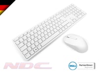 NEW Dell KM5221W White GERMAN Pro Wireless Keyboard & Mouse Combo