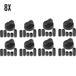 8x  CDA Oven Cooker Black Hob Flame Burner Hotplate Control Switch Knobs