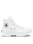 Converse Chuck Taylor All Star Lugged Leather Hi-Tops - White, White, Size 5, Women