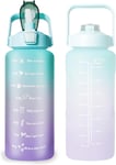 Water Bottle with Straws,2 Litre Water Bottle 2L,Large Half Gallon/64Oz Air up B