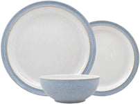 Denby - Elements Blue Dinner Set for 4 - 12 Piece Ceramic Tableware Set - Dishwa