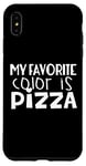 Coque pour iPhone XS Max Amoureux de pizza drôle - Ma couleur préférée est la pizza