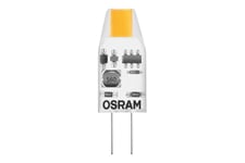 OSRAM - LED-lysspære - form: T10 - klar finish - G4 - 1 W - varmt vitt lys - 2700 K