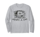 Adopt A Street Cat Funny Opossum Team Trash Animal Humor Long Sleeve T-Shirt