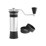 Kinu M47 Phoenix Brew Kaffekvarn Manuell + Silikonbands – Silver/Svart