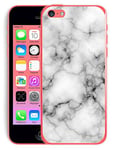 Evetane Coque Compatible avec iPhone 5C Transparente Rigide Solide Marbre Blanc Ecriture Motif Tendance