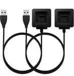 KingAcc Compatible Fitbit Blaze Charger, Replacement USB Charging Charger Cord Cradle Dock Adapter Cable for Fitbit Blaze, Fitness Tracker Wristband Smart Watch (3Foot/1meter, 2-Pack)