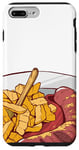 Coque pour iPhone 7 Plus/8 Plus Curry Sausage and fries plate summer fast food
