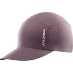 Salomon Cross Compact Unisex Cap Hiking Trail Running Walking, Lightweight & packable, Moisture management, and Recycled fabric, Pink, One Size