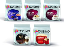 TASSIMO Variety Box Pack T Discs Pods Coffee Latte Cappuccino Americano Cadbury