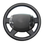CLCTOIK Black Steering Cover Leather Car Steering Wheel Cover,Fit for Toyota Prius 20 2004 2005 2006 2007 2008 2009