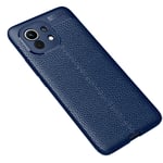 Xiaomi Mi 11 Case, Cruzerlite Carbon Fiber Texture Design Cover Anti-Scratch Shock Absorption Case for Xiaomi Mi 11 (Leather Blue)