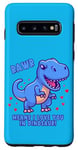 Galaxy S10 Rawr Means I Love You In Dinosaur with Big Blue Dinosaur Case