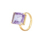 House of Vincent Candy Rock Purple Ametyst Ring 18 kt. Gullbelagt sølv VJ080-LRG-AM-58 - Dame - 925 sterling silver