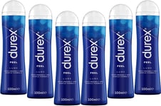 Durex Feel Lube Intimate Gel, Water Based 100ml Pack of 6