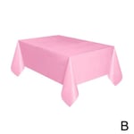 Rectangle & Round Plastic Disposable Table Cloth Covers Cover Pink 137*274cm